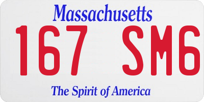 MA license plate 167SM6