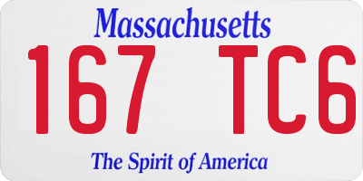 MA license plate 167TC6