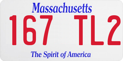 MA license plate 167TL2