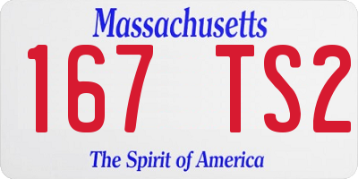 MA license plate 167TS2