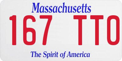MA license plate 167TT0