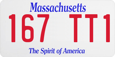 MA license plate 167TT1