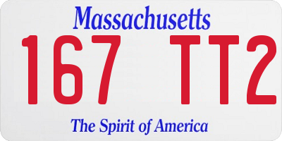 MA license plate 167TT2