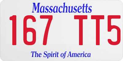 MA license plate 167TT5