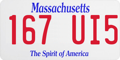 MA license plate 167UI5