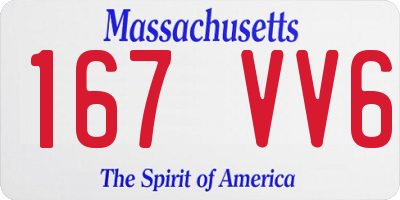 MA license plate 167VV6