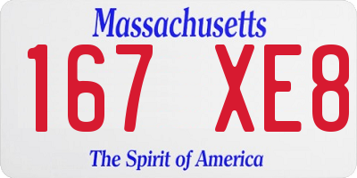 MA license plate 167XE8