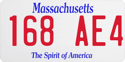 MA license plate 168AE4
