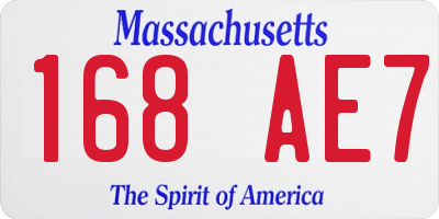 MA license plate 168AE7