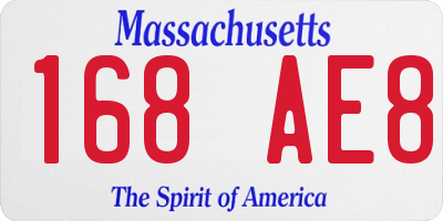 MA license plate 168AE8