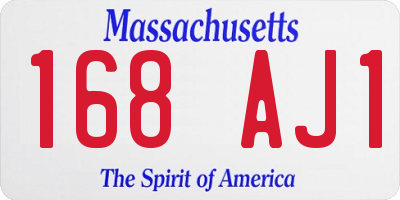 MA license plate 168AJ1