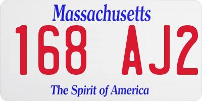 MA license plate 168AJ2