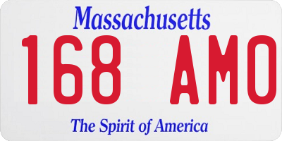 MA license plate 168AM0