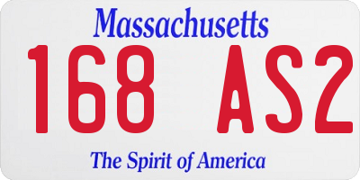 MA license plate 168AS2