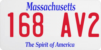 MA license plate 168AV2