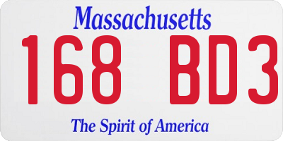 MA license plate 168BD3