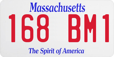MA license plate 168BM1
