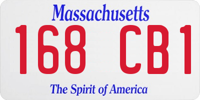 MA license plate 168CB1