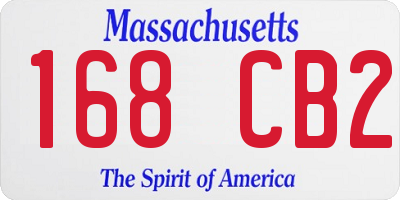 MA license plate 168CB2