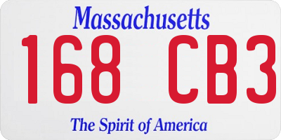 MA license plate 168CB3