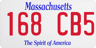 MA license plate 168CB5