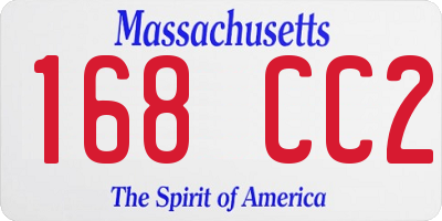MA license plate 168CC2