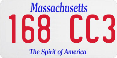 MA license plate 168CC3