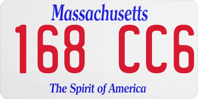 MA license plate 168CC6
