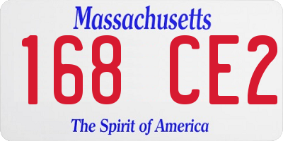 MA license plate 168CE2