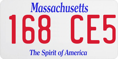 MA license plate 168CE5
