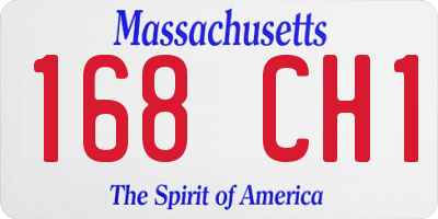 MA license plate 168CH1
