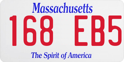 MA license plate 168EB5