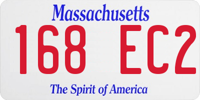 MA license plate 168EC2