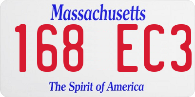 MA license plate 168EC3
