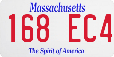 MA license plate 168EC4