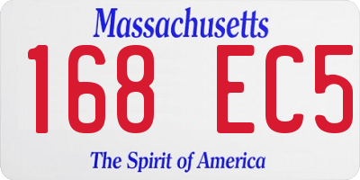 MA license plate 168EC5