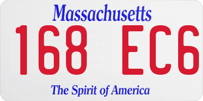 MA license plate 168EC6