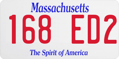 MA license plate 168ED2