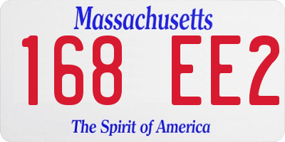 MA license plate 168EE2