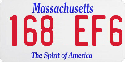 MA license plate 168EF6