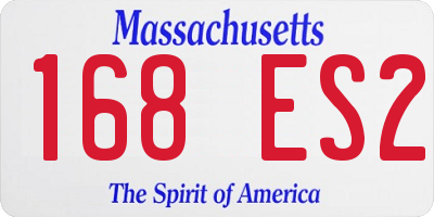 MA license plate 168ES2