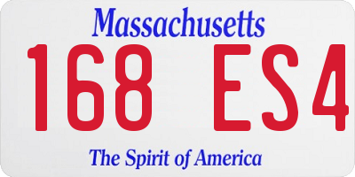 MA license plate 168ES4