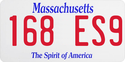 MA license plate 168ES9