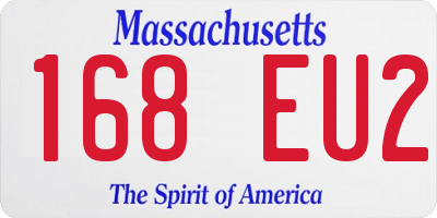 MA license plate 168EU2