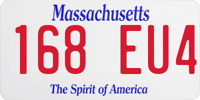 MA license plate 168EU4