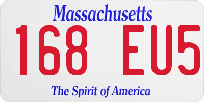 MA license plate 168EU5