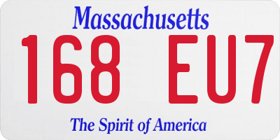 MA license plate 168EU7