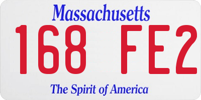 MA license plate 168FE2