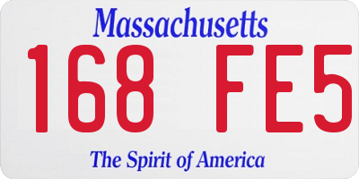 MA license plate 168FE5