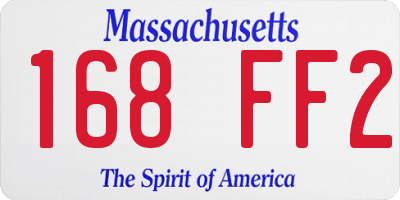 MA license plate 168FF2